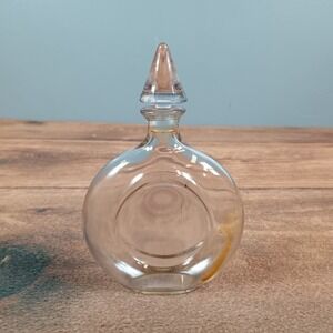 Vintage Guerlain Clear Glass Perfume Bottle Round Goutte Shape Pointed Stopper